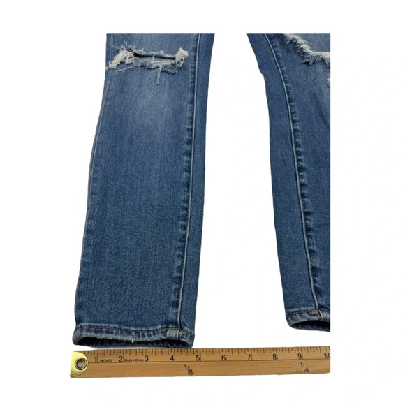 Dear John Joyrich Mid Rise Skinny Med Wash Distressed Jeans - Picture 9 of 11